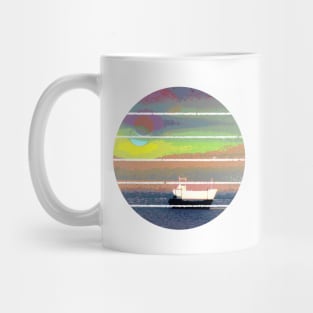 Ship in the sunset Mug